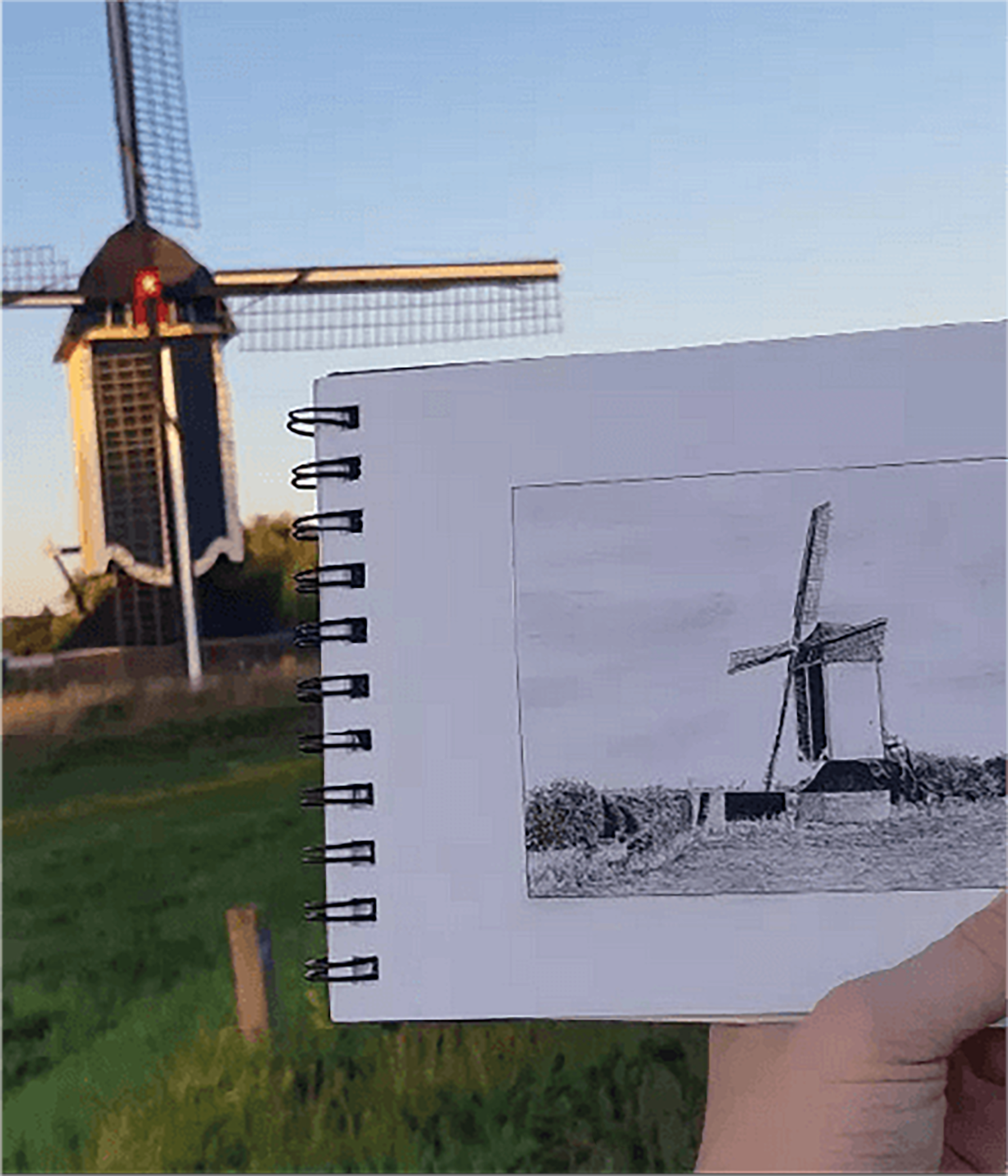 drawing of windmill